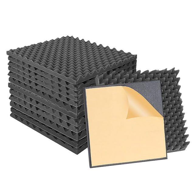 14Pcs Acoustic Wall Panels Sound Absorption Foam Noise Wedge Tile Studio 50x50cm