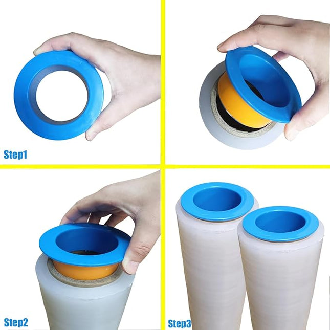 15 Pairs Plastic Stretch Film Hand Saver | Fit 3 Inch Wrap Film Core