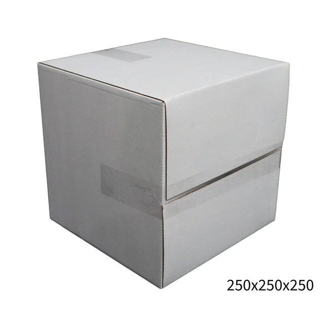 250x250x250mm White RSC Carton ¨C Durable Cardboard Carton 50 Pack
