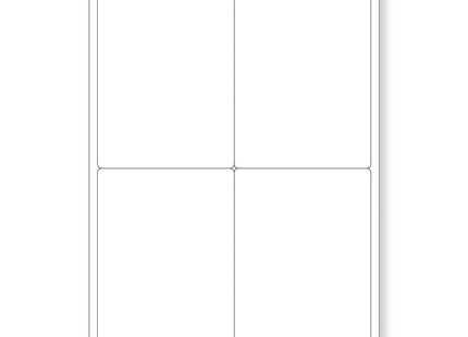 4 Up Self Adhesive Inkjet & Laser Printer Label Sheets ¨C  99.1x139mm