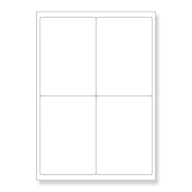 4 Up Self Adhesive Inkjet & Laser Printer Label Sheets ¨C  99.1x139mm