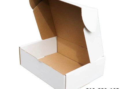 310x230x105mm White Cardboard Mailer Box ¨C Self-Locking Die-Cut 100pk