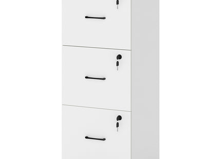 Levede File Cabinet 3 Lockable Drawers Modern Filing Storage Cabinet Home Office