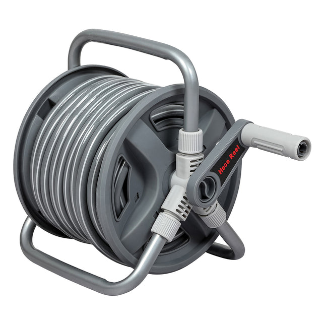 Traderight Water Hose Reel Holder 1/2'' X 20m Garden Watering Home Car Washing