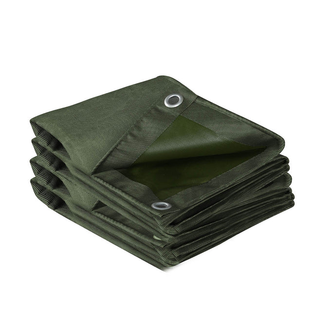Manan Canvas Tarp Camping Tarpaulin Heavy Duty Sun Shelter Canopy Waterproof 2m