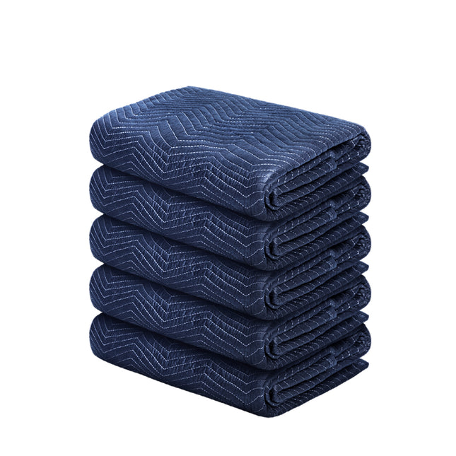 Traderight 5Pcs Moving Blanket Furniture Protection Quilted Removalist 1.8mx3.4m