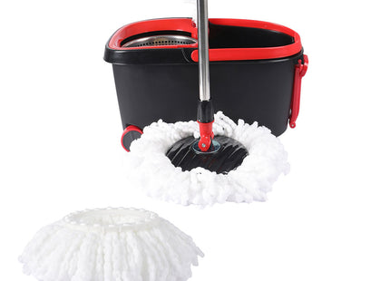 Cleanflo Spin Mop Bucket Set 360¡ã Degree Stainless-Steel Rotating Wet Dry Black