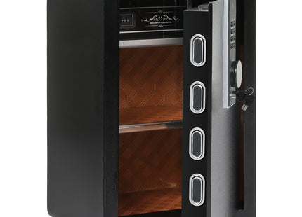 Fingerprint Large Security Safe Box Key Lock Money Safe Box Home Office 34.5L