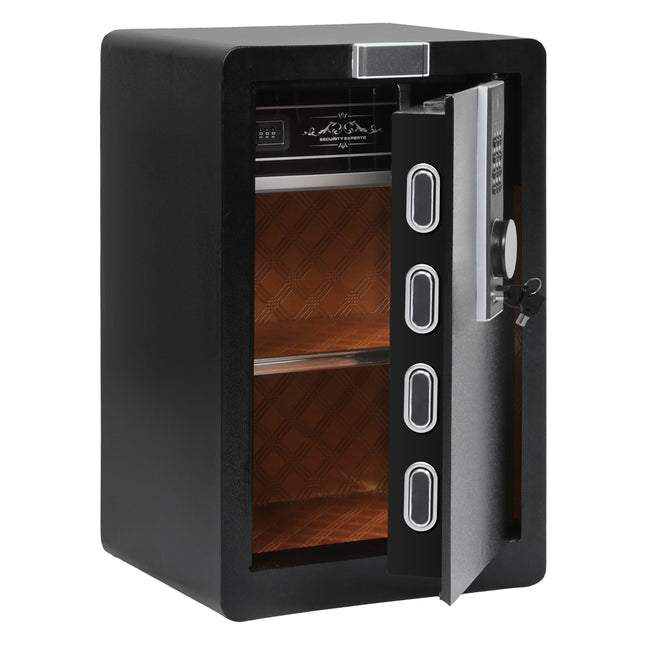 Fingerprint Large Security Safe Box Key Lock Money Safe Box Home Office 34.5L
